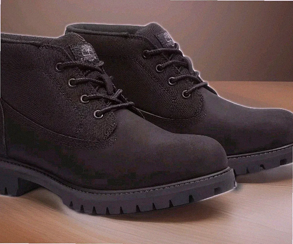 Mens Timberland Heritage Premium Mid Lace Chukka Boot Sz 8.0 Black Brand New 🎁